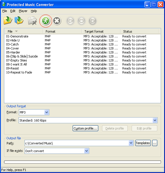 Convert M4P to MP3